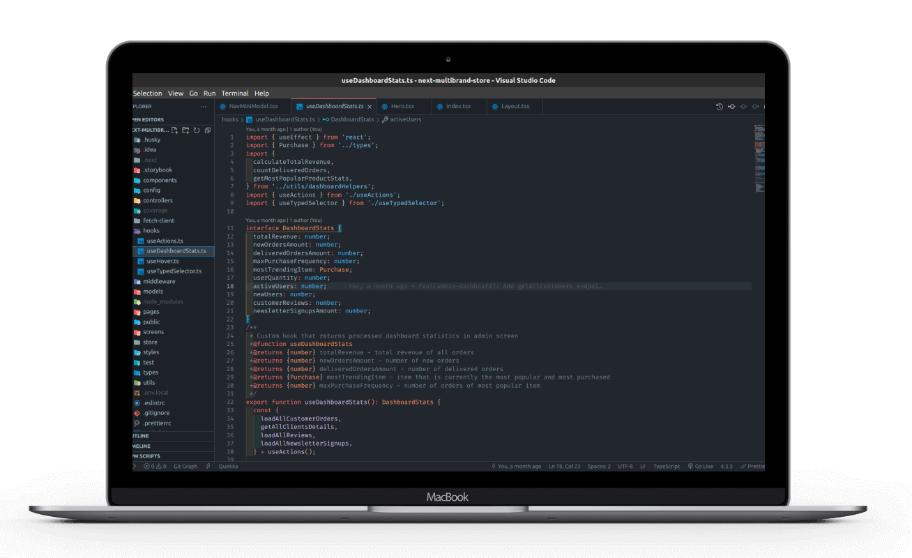 Laptop with open IDE